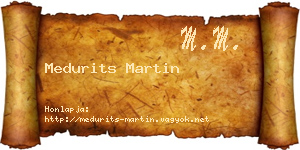 Medurits Martin névjegykártya