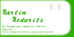 martin medurits business card